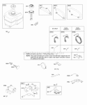 Alternator Electric Starter Fuel Supply Ignition Diagram and Parts List for 21C214-0111-E1  Briggs and Stratton Engine